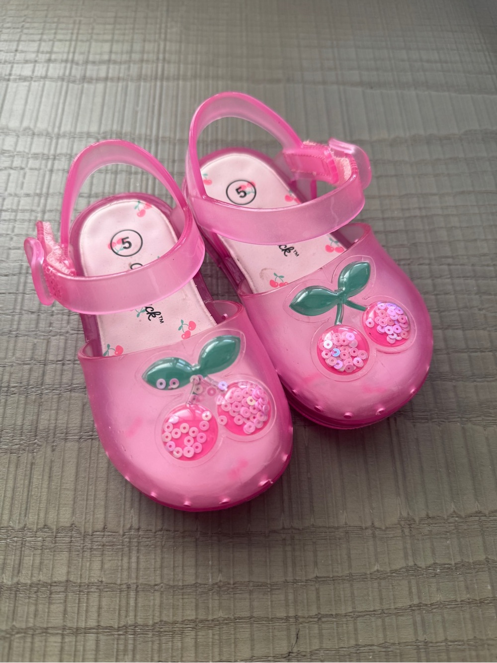Girls' Pink Cherry 🍒 Jelly Sandals - Kids Shoes Target Find 🎯